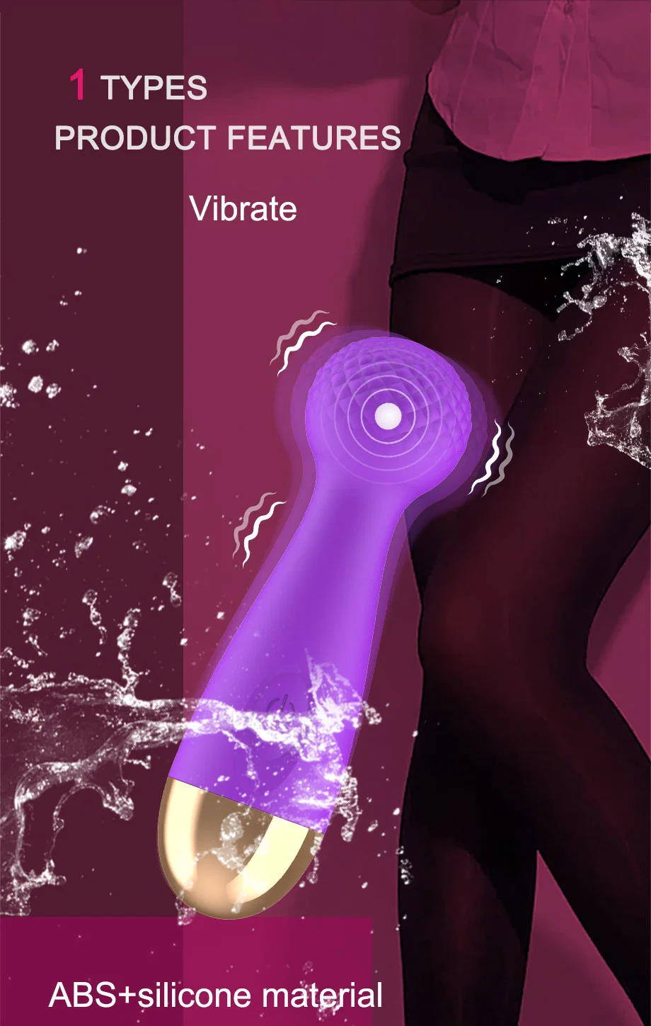 10 Frequency Vibration Female Masturbator Waterproof Vibration Stick Massage Stick Adult Sex Products Manufacturer Direct Sales
