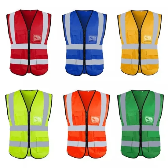 Factory Direct Wholesale High Visibility Traffic Construction Reflective Safety Vest Multi