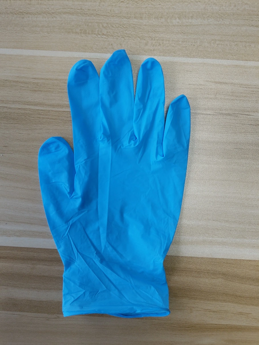 Medical Supply Powder Free Medical Disposable Blue Examination Nitrile Gloves Exam Glove